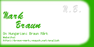 mark braun business card