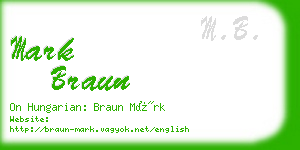 mark braun business card